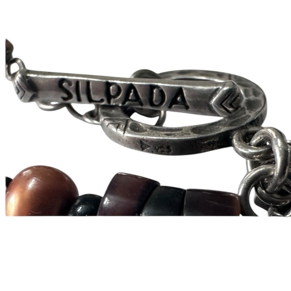 Silpada N1504 Mother of Pearl Rutilated Glass Riverstone Coco Beads Necklace 36” - Picture 10 of 11